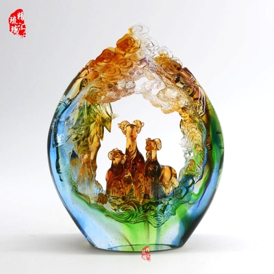 三陽(yáng)開(kāi)泰琉璃工藝品 開(kāi)業(yè)周年禮贈(zèng)之選，廣州廠家的匠心日用之美